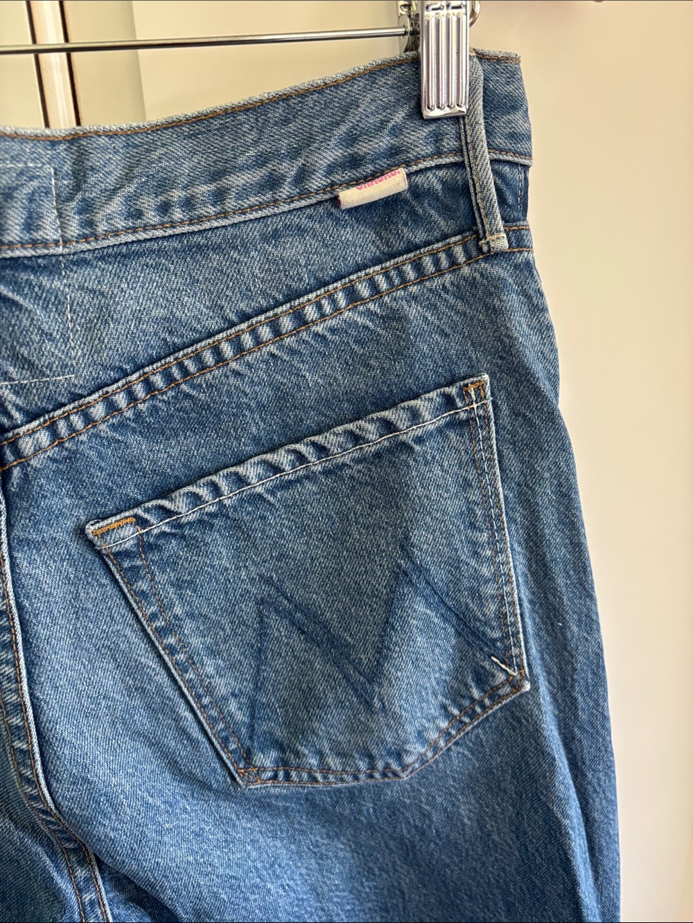 Mother Snacks Lemon Twist Sneak Jeans Blue Rolling In The Dough Women’s Size 27 - Picture 1 of 16